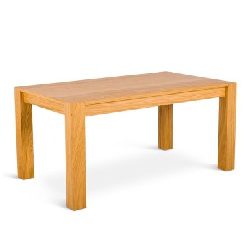 Mesa extensible de madera en madera contrachapada disponible en dos acabados diferentes. Adecuado para salas de estar y comedore