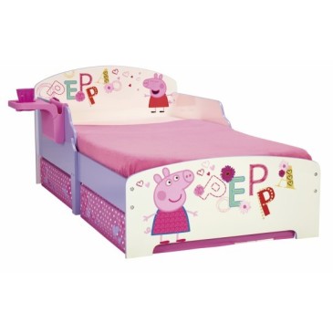 Peppa Pig spjälsäng med mdf struktur och dekorerade och icke-häftande bilder redo för dina barn