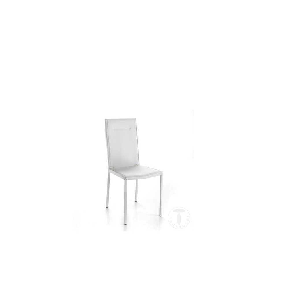 Tomasucci Camy-stol med karakteristisk design, polstret i kunstlæder