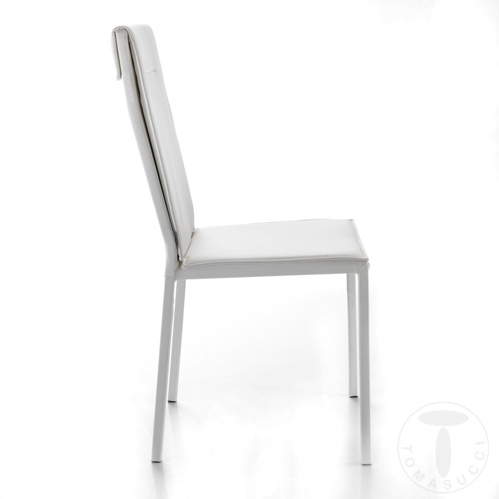 Καρέκλα Tomasucci Camy με ιδιαίτερο σχέδιο, ντυμένη με οικολογικό δέρμα