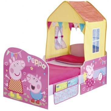 Peppa Pig Babybett mit eingebautem Haus und vielen mitgelieferten Geräten