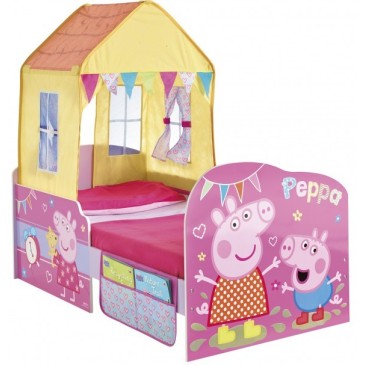 Peppa Pig Babybett mit eingebautem Haus und vielen mitgelieferten Geräten