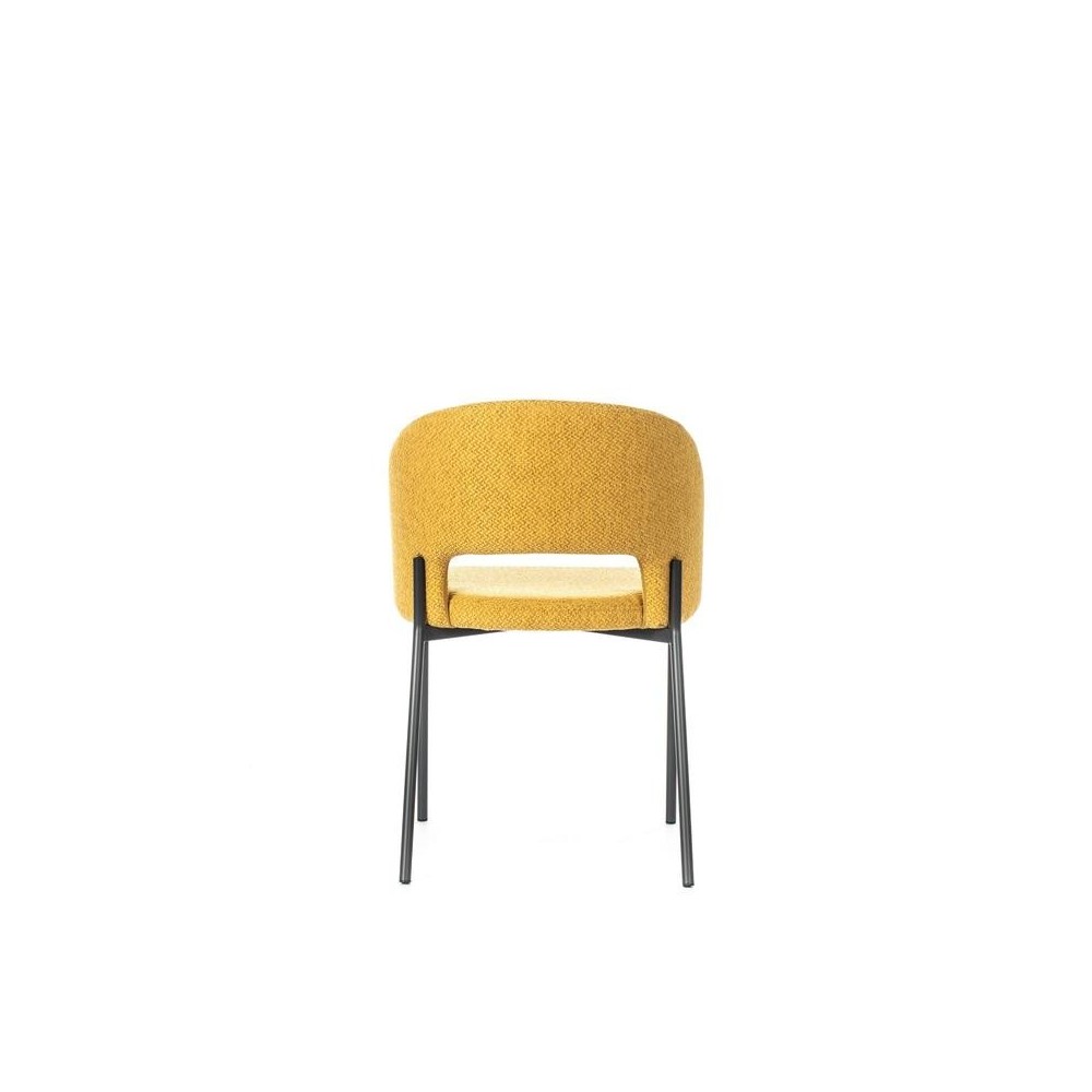 piedras greta silla con respaldo amarillo