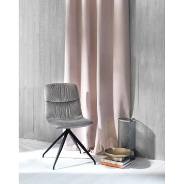 Stones Alba set van 2 design stoelen met metalen structuur en bekleed met stof