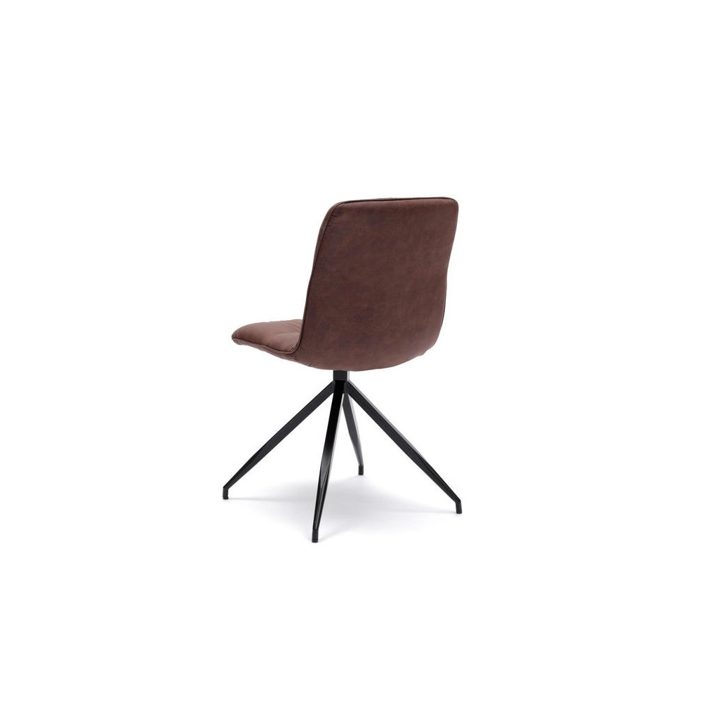 chaise en pierres alba dossier marron