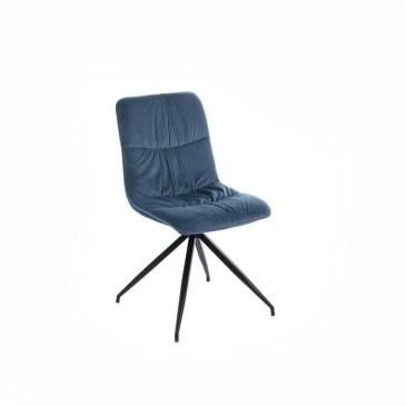 Σετ Stones Alba με 2 καρέκλες design με μεταλλική κατασκευή και ντυμένες με ύφασμα