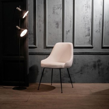 Stones Nandy design chair with metal structure and microfiber upholstery