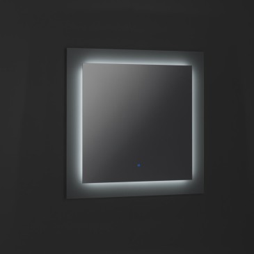 Glass mirror made in Italy with led light suitable for bathroom
