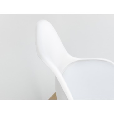 kasa-store country white chair with backrest