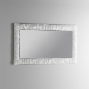 Shabby Chic modern mirror with decorative frame in fused glass