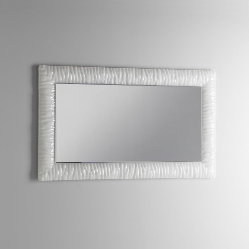 shabby chic spiegel mit rahmen aus weiß bearbeitetem geschmolzenem glas