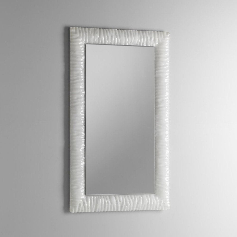 Specchio moderno Shabby Chic con cornice decorativa in vetro fuso