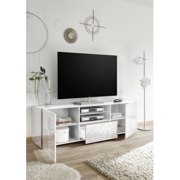 Decor TV stand made in Italy in melamine wood