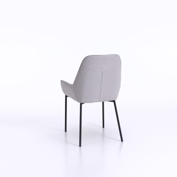 Allison chair with painted metal frame and upholstered in microfiber fabric