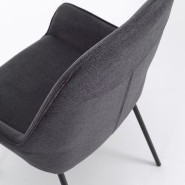 kasa-store allison dark gray chair seat