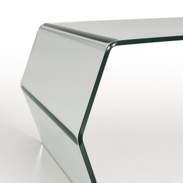 Arco living room table made of tempered glass suitable for living rooms or waiting rooms