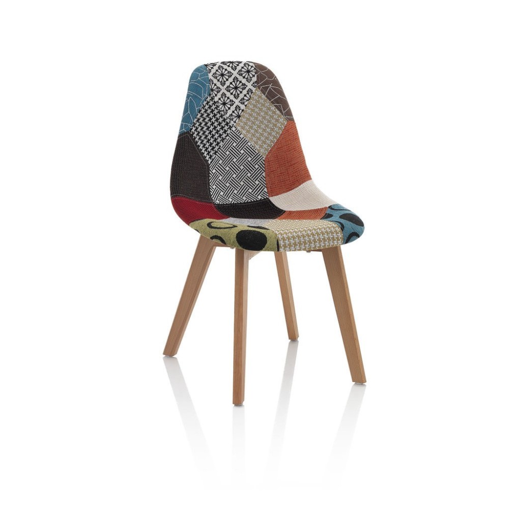 huid Prominent Uitrusten Patchwork stoel met een retro en vintage design | kasa-store