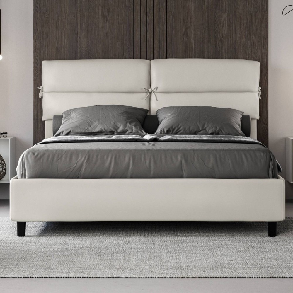 Διπλό κρεβάτι Nandy ιταλικής κατασκευής διαθέσιμο σε δύο φινιρίσματα