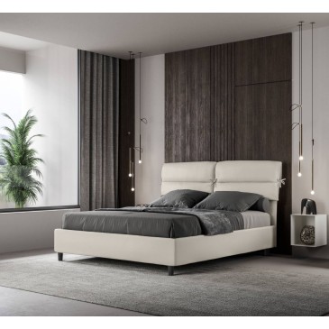 Διπλό κρεβάτι Nandy ιταλικής κατασκευής διαθέσιμο σε δύο φινιρίσματα
