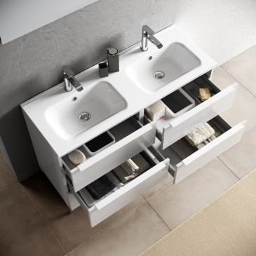 Complete bathroom composition of 5 pieces Lella Made in Italy 100%