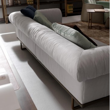 Vivaldi-Sofa mit hohem Design, vollständig in Italien hergestellt und mit Federsteppung bezogen