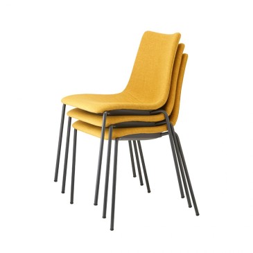 Scab Design Zebra Pop conjunto de 2 cadeiras modernas com estrutura de aço efeito latão