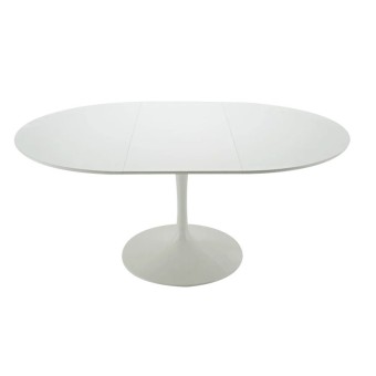 WHITE EXTENDABLE TULIP TABLE