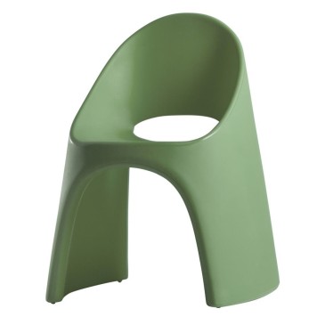 Slide Amélie sett med 2 stoler i polyetylen tilgjengelig i mange utførelser