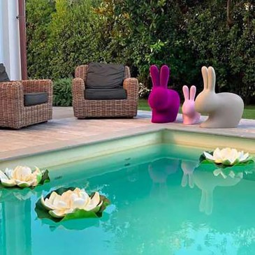 qeeboo rabbit chair pool