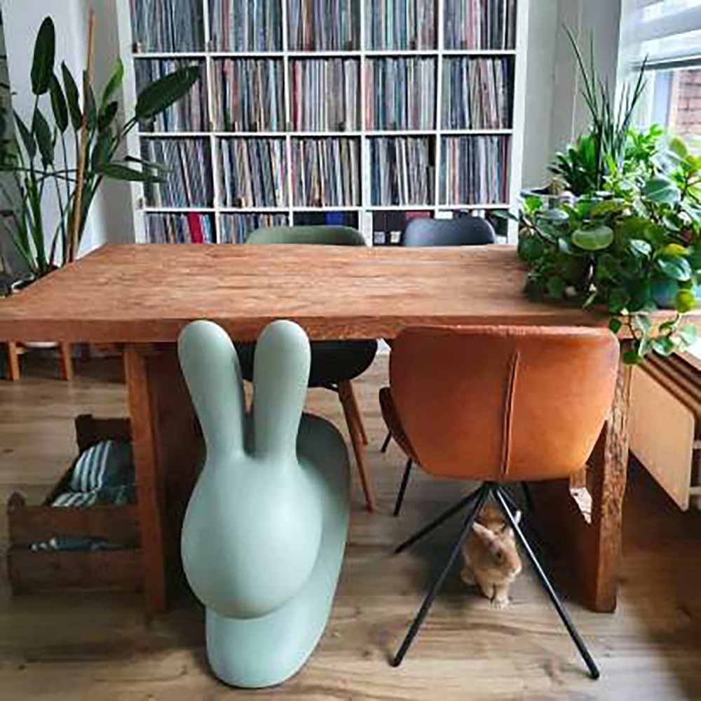 table chaise lapin qeeboo