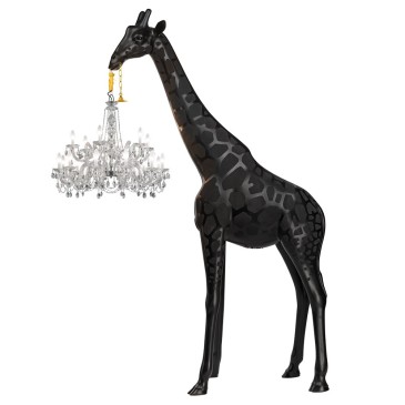 lampadaire noir girafe qeeboo