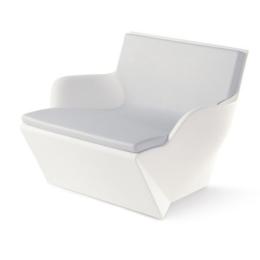 Slide Kami San design outdoor armchair made of polyethylene with polyurethane cushion