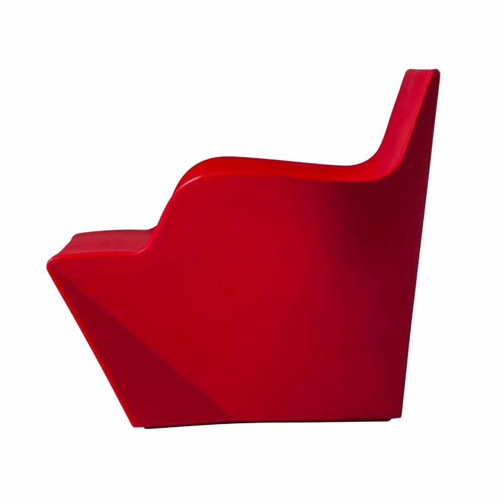 Slide kami san red armchair profile