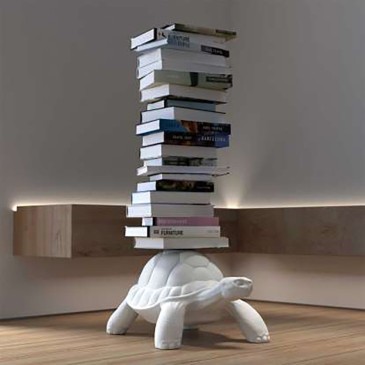 qeeboo Turtle Carry Bookcase ensemble de bibliothèques blanches