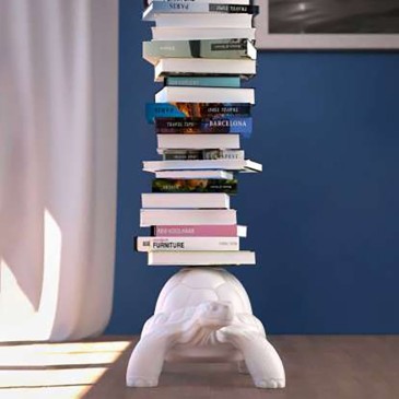 qeeboo Turtle Carry Librería librería blanca sala de estar