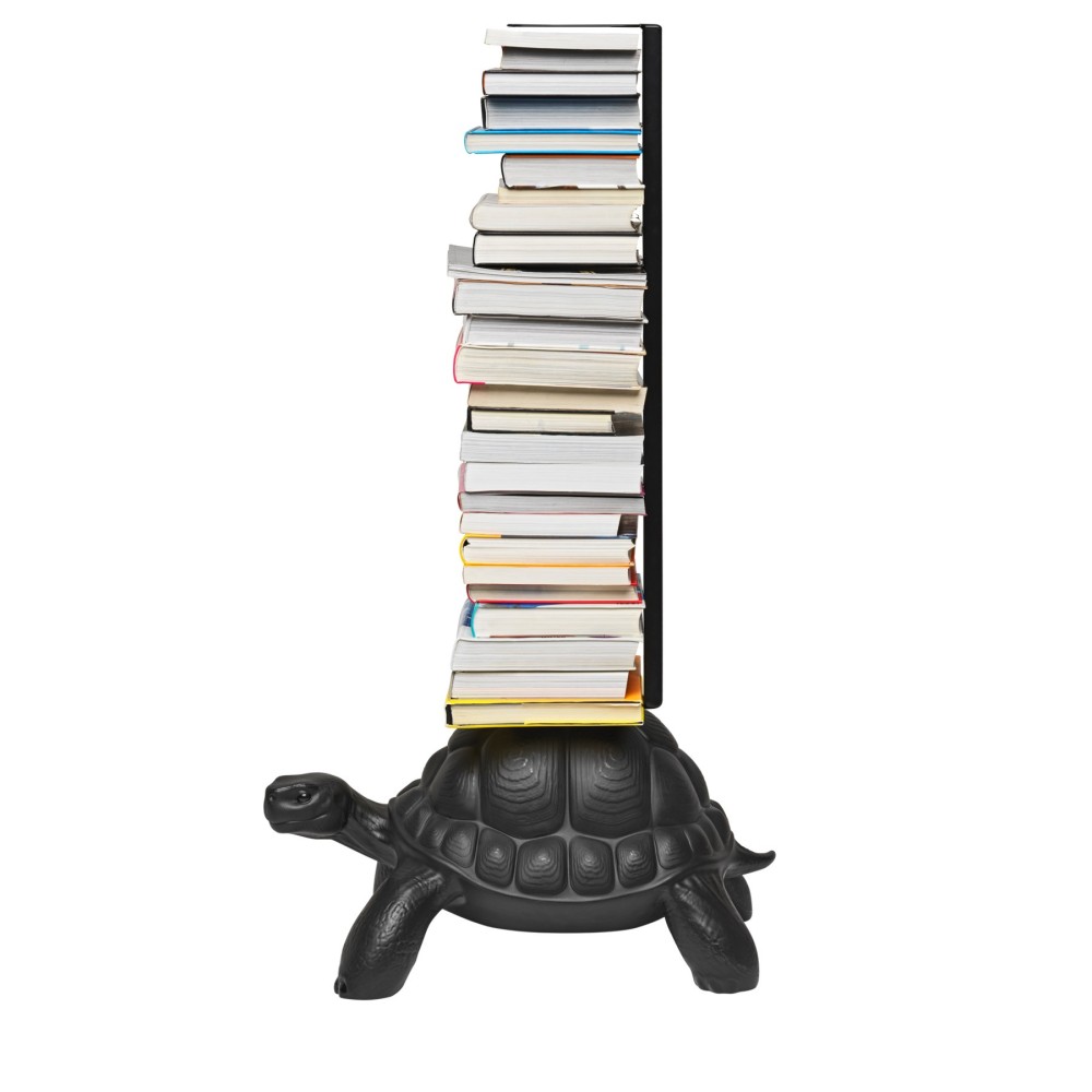 qeeboo Turtle Carry Librería librería lateral negra