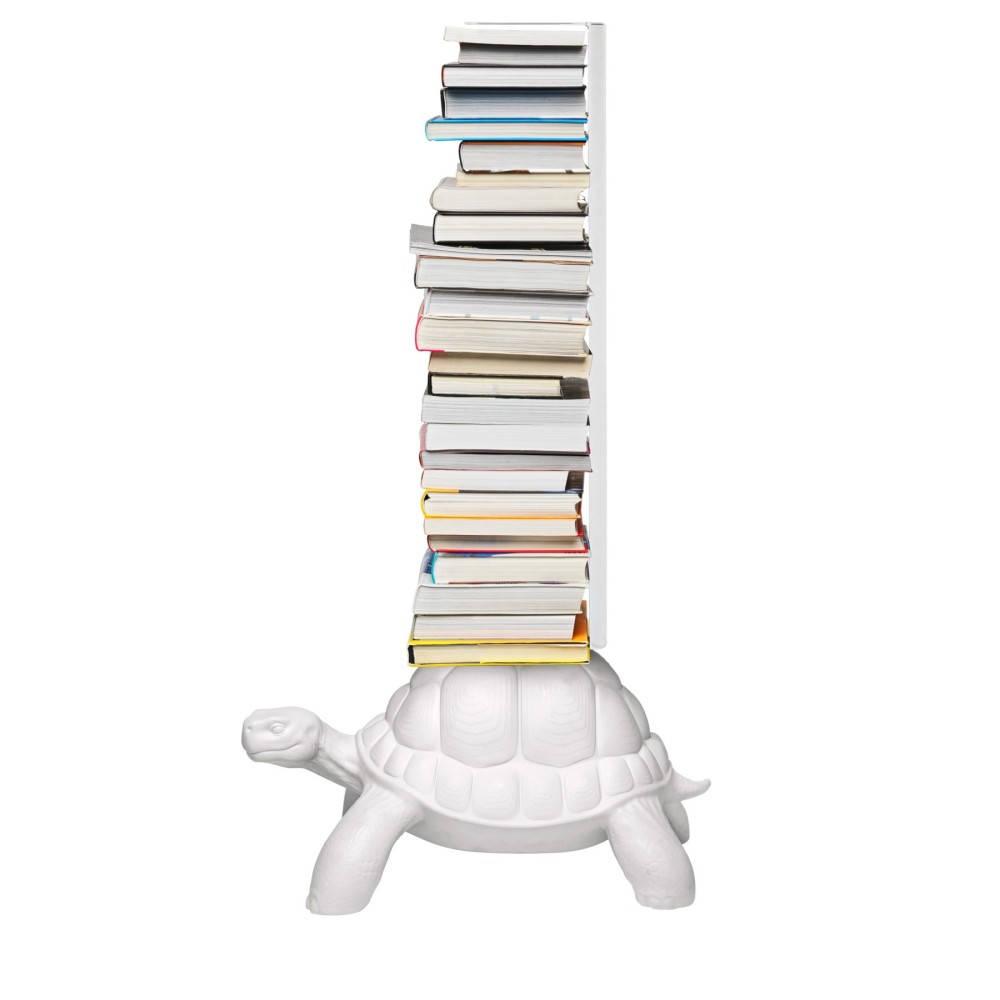 qeeboo Turtle Carry Bookcase côté bibliothèque blanc