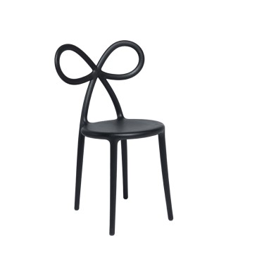 qeeboo ribbon chair black chair