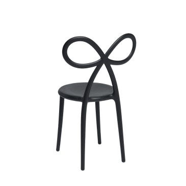 qeeboo ribbon chair chaise rétro noire