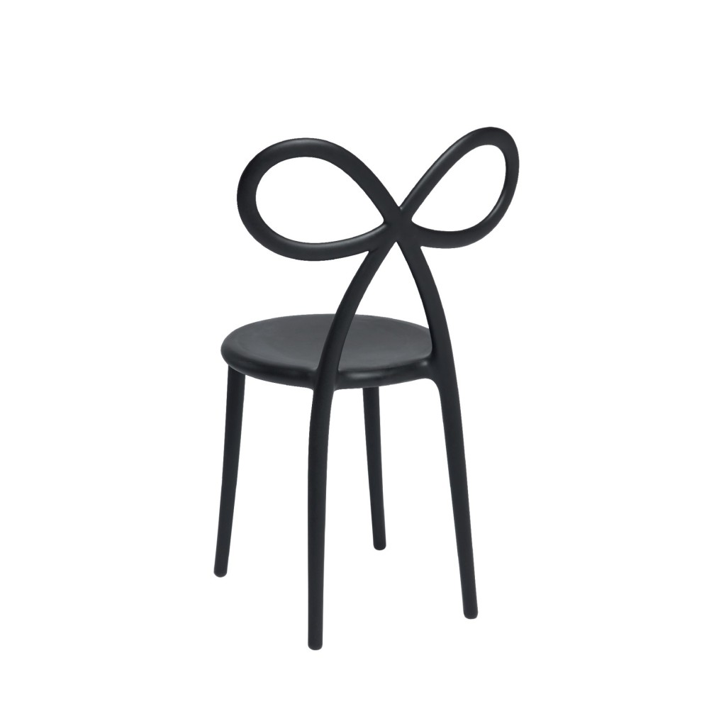 qeeboo ribbon stol svart retro stol