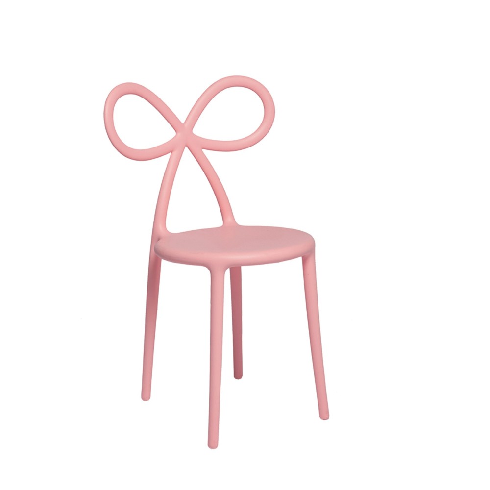 qeeboo ribbon chair sedia rosa