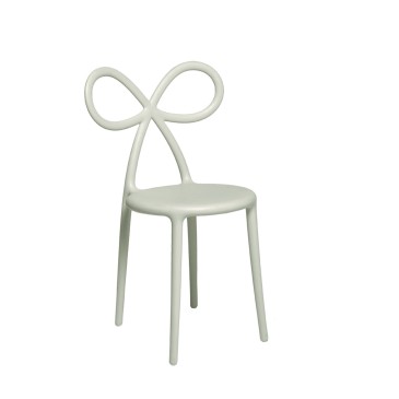 qeeboo ribbon chair sedia bianca
