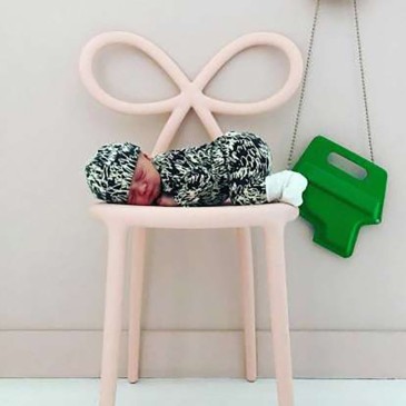 qeeboo ribbon chair pink baby chair