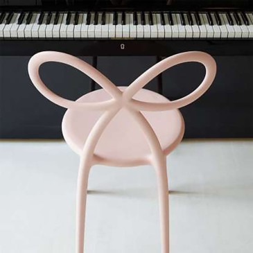 qeeboo ribbon chair pink chair back