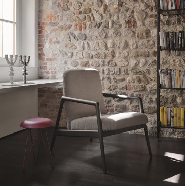Carnaby Sessel von Horm aus Esche und Massivholz mit Öko-Leder bezogen
