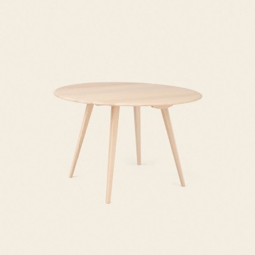 Drop Leaf Table oval folding table by Ercolani made of solid wood