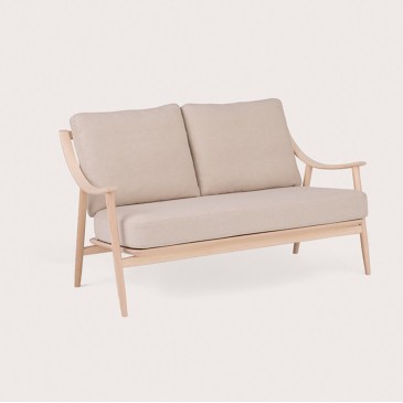 Διθέσιος καναπές από μασίφ ξύλο με σκανδιναβικό σχέδιο