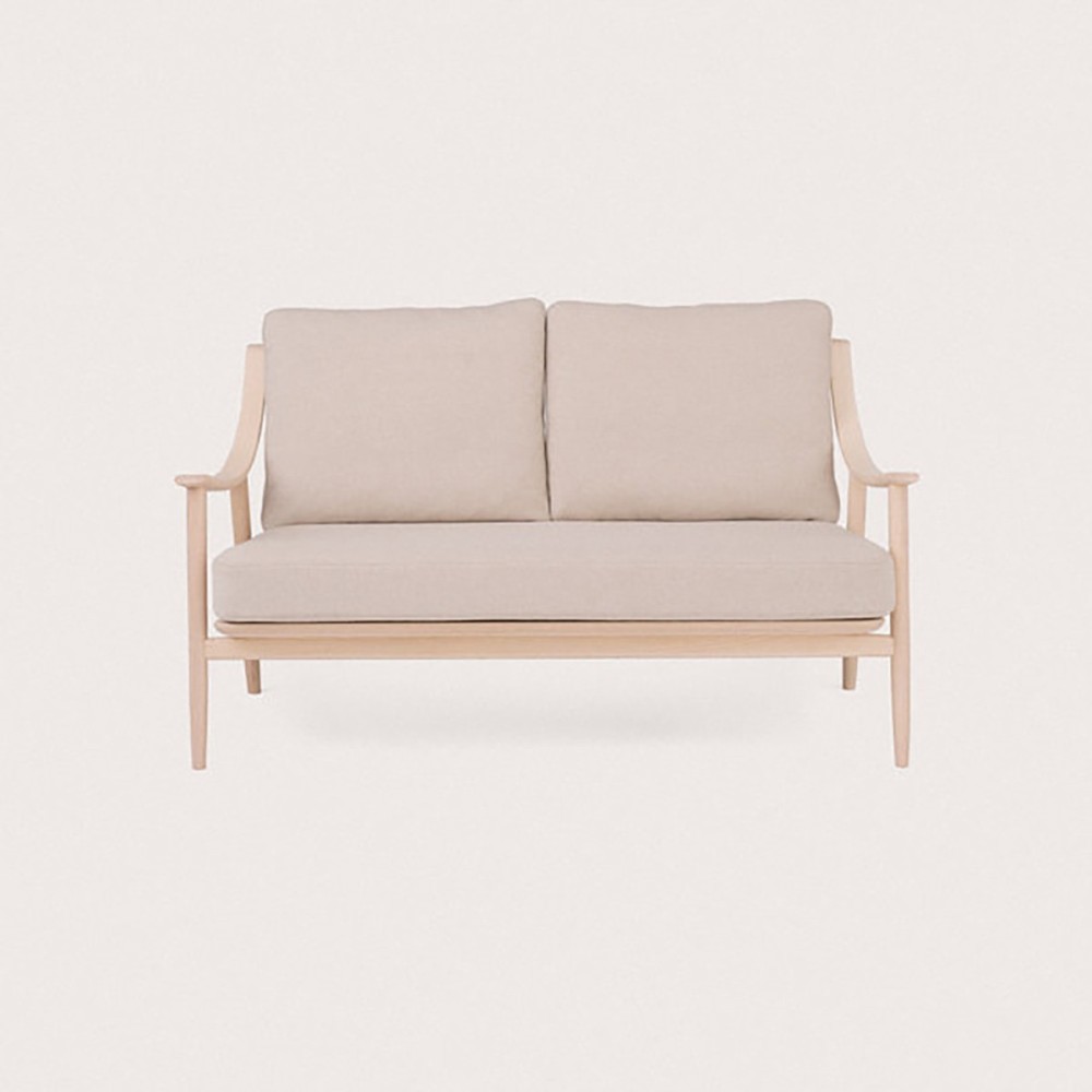 Διθέσιος καναπές από μασίφ ξύλο με σκανδιναβικό σχέδιο