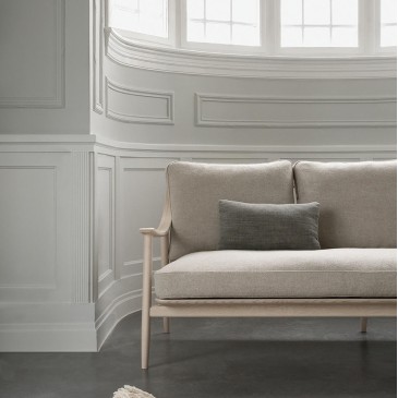 Zweisitzer-Sofa aus Massivholz mit nordischem Design