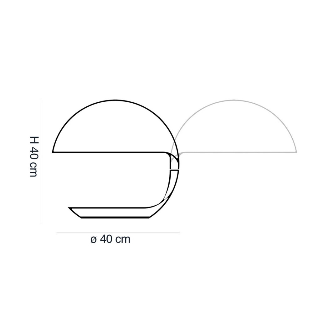 dimensions de la lampe de table blanche martinelli luce cobra
